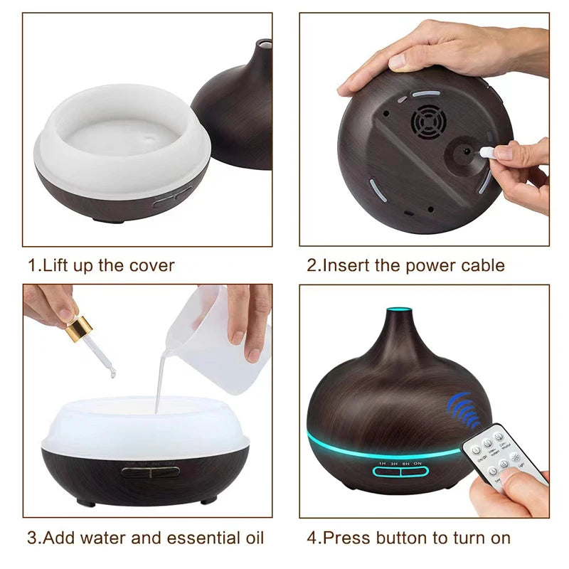 Wooden Fiber Air Humidifier & Aroma Diffuse